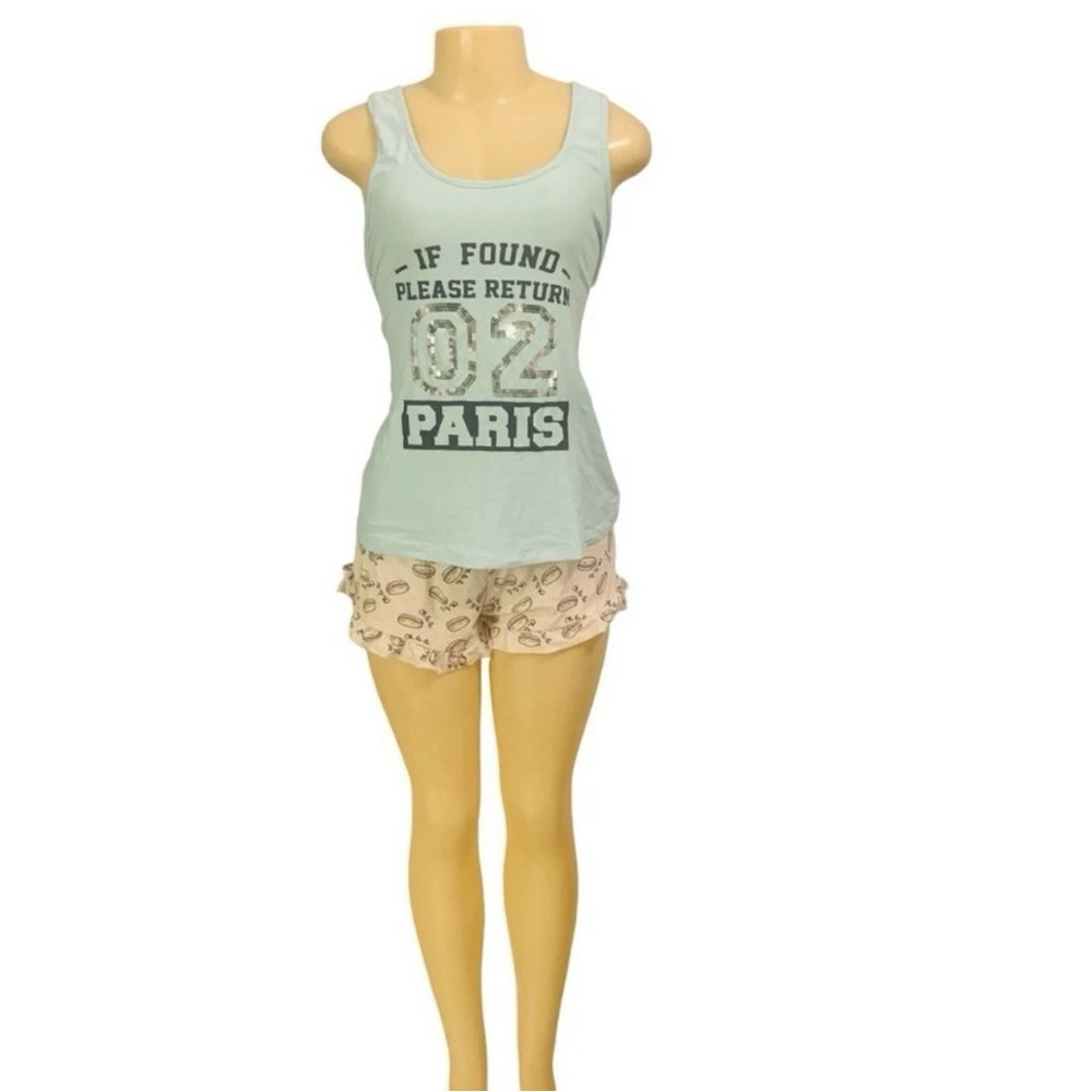 Sleep Junkie Sz L Women 2-Piece Pajama Outfit